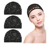 3 pezzi rete per capelli cava copricapo morbida copertura per capelli per dormire riutilizzabile cura delle donne lavorato a mano stile musulmano africano traspirante bello fatto a mano esigenze