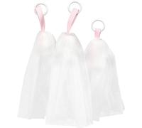 3 Pezzi Rete Schiumogena per Sapone Solido, Borsa in Grenadina | Coulisse, per Doccia e Viaggio, Adatta a Sapone Solido e Pelle del Viso