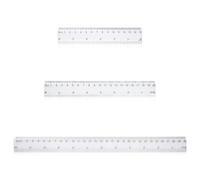 3 Pezzi Righelli in plastica,Piccoli righelli dritti con centimetri e pollici,15/20/30 cm Righello trasparente,Dritto Misurazione Scala,Strumento Misurazione Precisione