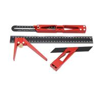 3 pezzi Righello angolare multifunzionale, righello per tracciatura a più angoli in lega di alluminio con supporto regolabile per la lavorazione del legno, la lavorazione dei metal