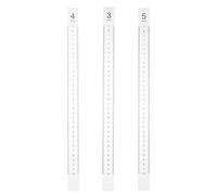 3 Pezzi Righello per Spessore Impasto, Acrilico 5/4/3 MM | Guida Stabile per Forno, Resistente alla Deformazione, Facile da Pulire, per Principianti e Pasticceri Esperti