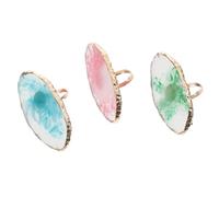 3 Pezzi Ring Nail Art Palettes in Resina per Miscelare Pigmenti