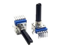 3 pezzi RK12 doppio 6 pin B10K B20K B50K B100K B103 B203 B503 B104 potenziometro D lunghezza gambo 23 mm (10K Ohm)