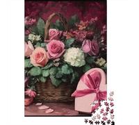 3 Pezzi Romantic Flowers Set Di Biancheria Da Letto Stampa 3d in Microfibra Copripiumino Con Cerniera Valentine Floral Arrangement Per Tutte Le Stagioni Per Ragazzi E Ragazze 70x50cm/1000pcs
