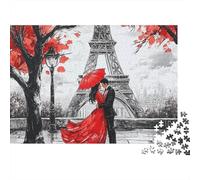 3 Pezzi Romantic Paris Scene Set Di Biancheria Da Letto Stampa 3d Morbida Microfibra Con Chiusura A Strappo Artistic Red And Black Style Per Tutte Le Stagioni Per Bambini,Ragazzi E Ragaz 52x38cm/1000p