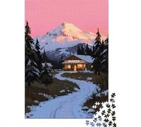 3 Pezzi Romantic Scenery Set Di Biancheria Da Letto Con Stampa 3D in Microfibra Con Chiusura A Strappo Snow Mountain Hut Per Tutte Le Stagioni Per Ragazzi E Ragazze 70x50cm/1000pcs