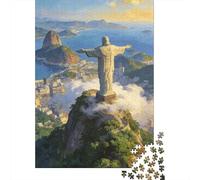 3 Pezzi Romantic Scenery Set Di Biancheria Da Letto Stampa 3d Morbida Microfibra Con Chiusura A Strappo Rio Christ Statue Per Tutte Le Stagioni Per Ragazzi E Ragazze 70x50cm/1000pcs