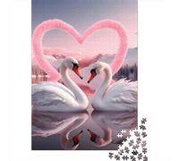 3 Pezzi Romantic Swans Set Di Biancheria Da Letto Stampa 3d Morbida Microfibra Copripiumino Con Cerniera Heart Shaped Art Style Per Tutte Le Stagioni Per Bambini,Ragazzi E Ragaz 70x50cm/1000pcs
