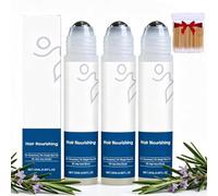3 pezzi Rosmarino per Capelli Crescita Siero Roll On,Con olio di radice di zenzero, aloe vera e vitamina E,siero per cuoio capelluto non grasso,per capelli più spessi e folti.
