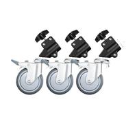 3 pezzi ruota for treppiede resistente diametro 22 mm in metallo for la fotografia foto secolo pieghevole supporto for luce gamba magica per Spostare