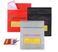 3 pezzi Sacchetti di Sicurezza Ignifughi e Impermeabili 22.5x18.5cm, Borsa Antideflagrante per Batterie LiPo/Litio, Protezione per Documenti, Gioielli e Oggetti di Valore