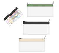 3 Pezzi Sacchetti Porta soldo con Cerniera, 8,07 x 3,9 Pollici Portamonete Buste Trasparenti Multiuso Organizzatore di Contanti