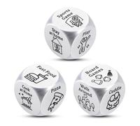 3 pezzi San Valentino data notte regali per coppie anniversario dadi cattivi per lui il suo fidanzato fidanzata regali di fidanzamento per marito, moglie, sposa, sposo, cibo, decisione, compleanno,