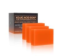 3 Pezzi Sapone all'acido Kojico, Kojic Acid Soap, Sapone Schiarente per la pelle, Soap con Acido, l'iperpigmentazione Barrette di Sapone, Moisturizing Soap Bar, Saponetta Detergente per Viso e Corpo