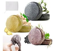 3 Pezzi Sapone per Shampoo Allo Zenzero Shampoo Crescita Capelli Shampoo Bar Allo Zenzero Shampoo Allo Zenzero e Rete a Bolle per Tutti i Tipi di Capelli Favorisce Crescita Dei Capelli
