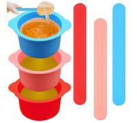 3 Pezzi Scalda Cera per Ceretta, Ciotola in Silicone per Scaldacera, Riutilizzabile Sostitutiva del Vaso, Fodera Antiaderente Con 3 Bastoncini