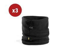 3 PEZZI SCALDACOLLO TERMICO "WRK102" IN PILE COLORE NERO, TG UNICA