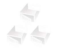 3 pezzi scatola porta scarpe scatole trasparenti impilabili scatole porta scarpe in plastica contenitori organizer per scarpe con coperchio sotto il letto/armadio porta scarpe cassettiera portaoggett