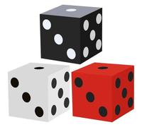 3 Pezzi Scatole Per Dadi Grandi Scatole Per Bomboniere Scatole Per Dadi Giganti Scatola Per Palloncini Per Feste Di Dadi Decorazioni Per Feste a Tema Casinò Per Serate Di Giochi Laurea Ballo Di Fine