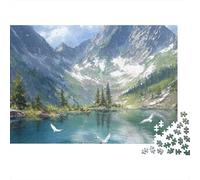 3 Pezzi Scenery Set Di Biancheria Da Letto Con Stampa 3D in Microfibra Con Chiusura A Strappo Mountain & Lake Landscape Decorazione Per La Camera Da Letto Per Bambini,Ragazzi E Ragaz 38x26cm/1000pcs