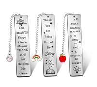 3 Pezzi Segnalibro,Compleanno Segnalibri,Segnalibro Maestra Insegnate,Marcatori di Pagina,Natale Compleanno Laurea,Regalo Fine Anno Studenti,Regalo Insegnante,utile per tenere il Libro Chiuso