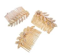 3 pezzi/set accessori for capelli da sposa fermagli for a foglia for le donne forcina for copricapo in cristallo for matrimonio per Capelli da Sposa(Mixed colors)