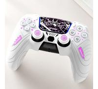 3 pezzi/Set, Accessori per controller da gioco, 1 pezzo Custodia protettiva per controller PlayStation5 a forma di ragno bianco + 1 paio di cappucci per levette analogiche a forma di ragno, adatto per