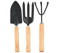 3 Pezzi Set Attrezzi da Giardino Tre Pezzi, Cazzuola e Rastrello | Legno e Ferro, Leggero e Portatile, Finitura Liscia, per Orto e Campo Agricolo
