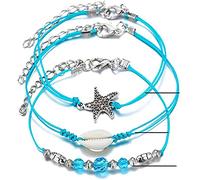 3 Pezzi/Set Caviglia Estiva Bohemien Spiaggia Conchiglia Stella Marina Perline Blu Ciondolo cavigliera cavigliera donnaDurability