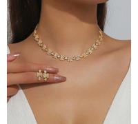 3 pezzi/Set Collana e orecchini da donna alla moda e di lusso con farfalla decorata con cristalli di zirconia scintillanti a forma di occhio, adatti per sposa, matrimonio, vacanza, viaggio, pendolaris