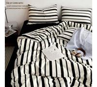 3 pezzi Set copripiumino a righe arancioni per letto matrimoniale - Serie copripiumino ultra morbida, traspirante e leggera 135*200,180*200,200*200,168*229,200*230,220*240,229*229,230*220,264*229,150*