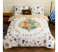 3 pezzi Set copripiumino con stampa di badge e lettere, adatto come regalo per letto singolo/matrimoniale/queen/king, per dormitorio/casa, back to school 135*200,150*200,180*200,200*200,160*220,168*22
