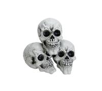 3 pezzi - Set di 3 Teschi Halloween EUROPALMS - Decorazione Spaventosa in Plasti