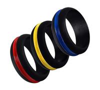 3 pezzi Set di Anelli in Silicone per Coppie, 2,1x2,1x0,9cm | Stile Elegante e Classico, per Dita e Uso Quotidiano, Tre Colori in Confezione Colore Casuale