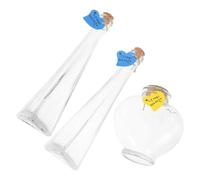 3 Pezzi Set di Bottiglie in Vetro, Tappo in Sughero | Kit Cerimonia della Sabbia, Vetro Trasparente Liscio, per Matrimonio e Fai, Regalo Delicato Colore Casuale