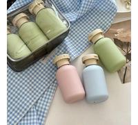 3 pezzi Set di bottiglie ricaricabili da viaggio, Shampoo, Bagnoschiuma, Detergente viso, Contenitori portatili adatti per i viaggi 100 ml 3 pezzi,[Con sacchetto portaoggetti] 100 ml rosa,[Con sacchet