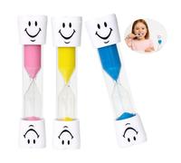 3 pezzi Set di clessidre per bambini, timer 3 minuti per lavare i denti, orologio educativo per bambini piccoli, clessidre colorate per imparare il tempo