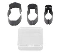 3 pezzi set di cuoio taglio a forma di pesce a forma di pesce 76 70 61 mm in lega di punzonatura in lega di acciaio per mestieri per mestieri