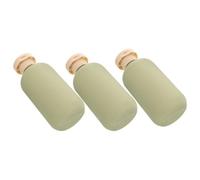 3 Pezzi Set di Flaconi da Viaggio in Plastica 260ml Pe con Flip Cap | Colore Verde Chiaro, Struttura e Perdite, Uso Versatile per Vacanze e Viaggi di Lavoro