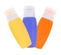 3 Pezzi Set di Flaconi in Silicone da Viaggio 90ml per Shampoo | Tre Pezzi, Superficie Liscia e Spremibile, con Sacchetto, per Palestra e Spostamenti, per Balsamo e Lozione