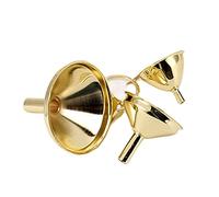 3 Pezzi Set di Imbuto in Acciaio Inossidabile Oro Imbuto da in Metallo Liquido per Olio da con Asta della Valvola Stretta per Utensili da Inscatolati per Ristorante Domestico