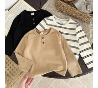 3 pezzi Set di magliette a girocollo in maglia a righe per bambino 6-9M,9-12M,12-18M,18-24M,2-3YA strisceMiscele di cotone,Poliestere