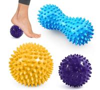 3 Pezzi Set di Massage Balls, Palline Massaggio e Lacrosse Ball, Auto-massaggio, Massaggi dei Punti Trigger, Palla Massaggiante gli Sport per Alleviare lo Stress, per Schiena, Piedi, Mani, Gamb