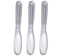 3 pezzi set di pennelli per maschera per il viso applicatore rotondo lucido con impugnatura curva per maschera di argilla fai te modellante cura della pelle materiale PP 21 cm