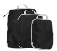 3 Pezzi Set di Tre Organizer da Viaggio in Nylon Nero | Pochette per Biancheria Pulita e Sporca, Ordine per Intimo e Calze, Stile Chic e Resistente