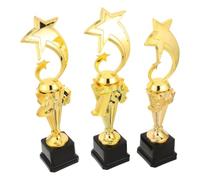 3 Pezzi Set di Trofei Premio per Primi Tre Posti, Plastica Oro | Leggeri e Riutilizzabili, Design Divertente e Accattivante, per Vincitori di Gara Baseball