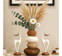 3 pezzi Set di vasi in resina, i vasi non possono contenere acqua, solo per fiori artificiali decorativi, forme di cervo fortunato e renna natalizia, adatti per decorazione di soggiorno, sala da pranz