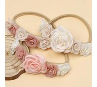 3 pezzi/Set Fascia per capelli sottile e carina con fiore di rosa per bambina, regalo perfetto per ragazze (scheda non inclusa) Tagli UnicaPiantePoliammide