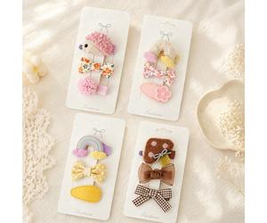 3 pezzi/Set Fermagli per capelli da ragazza, fiocchi in tessuto fatti a mano dolci, morbidi e carini, adatti per l'uso quotidiano e le feste delle ragazze GraficoLega di ferro