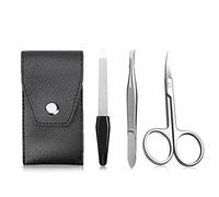 3 pezzi set manicure professionale, set per la cura delle unghie, forbicine per unghie in acciaio inox, lima e pinzette set unghie per uomo e donna